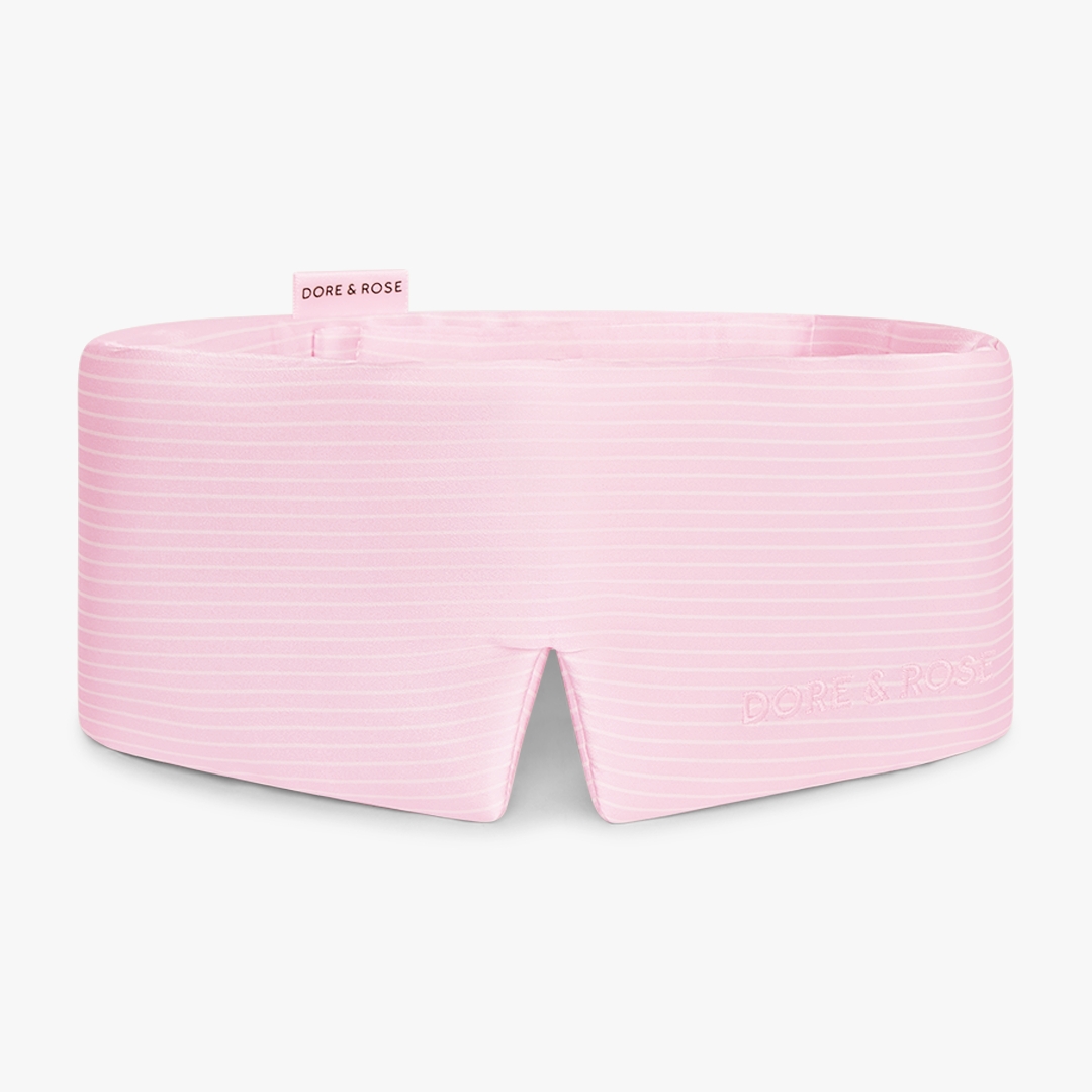 close up van stripes pink deep sleep mask