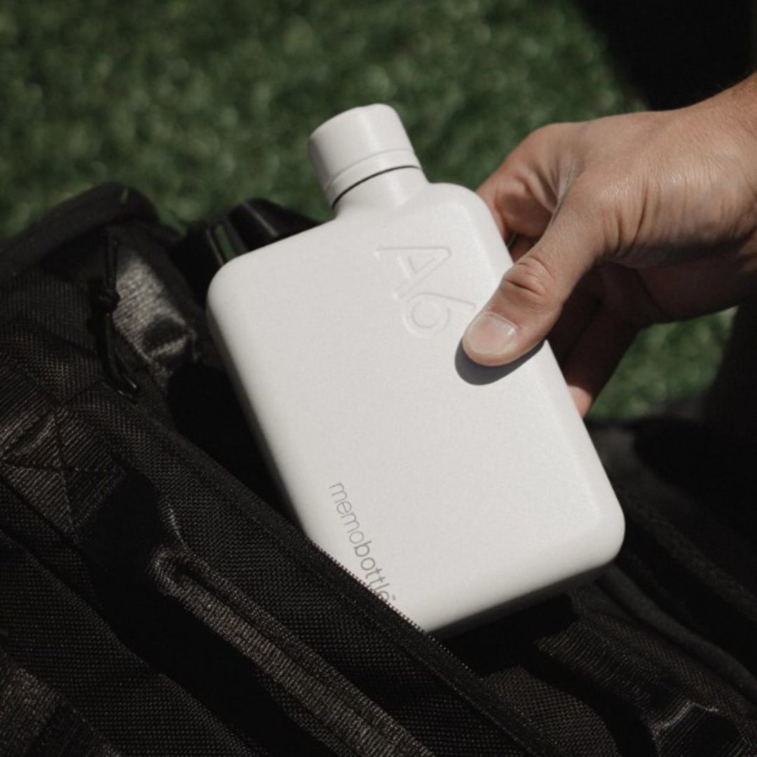 a6 memobottle white stainles steel