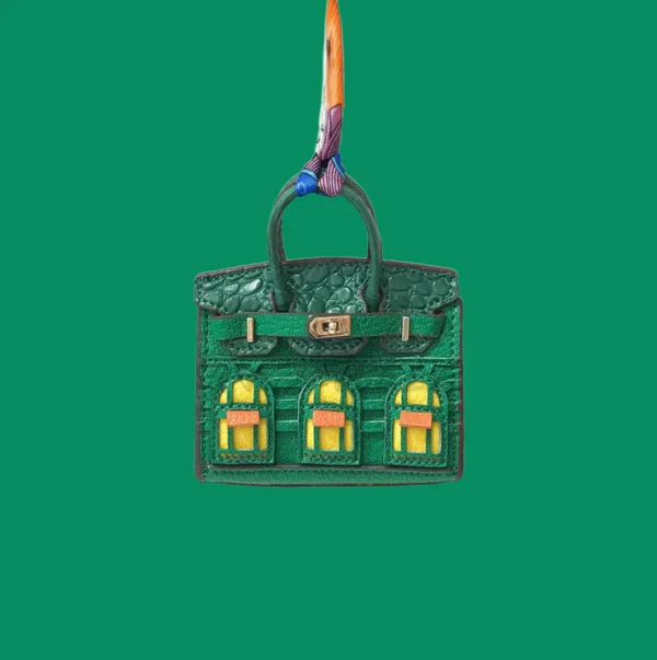 burkin bag inspired bag charm, a must have for every fashionlover