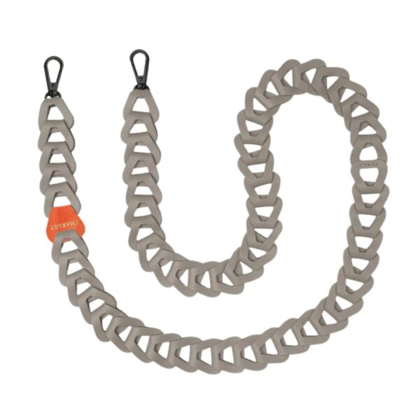 MEL Cuir shoulder strap Grey Mel long charlot Paris phonecord