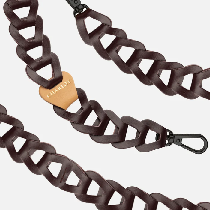 Charlot Paris - Luxe leather cord Mel Long Aubergine