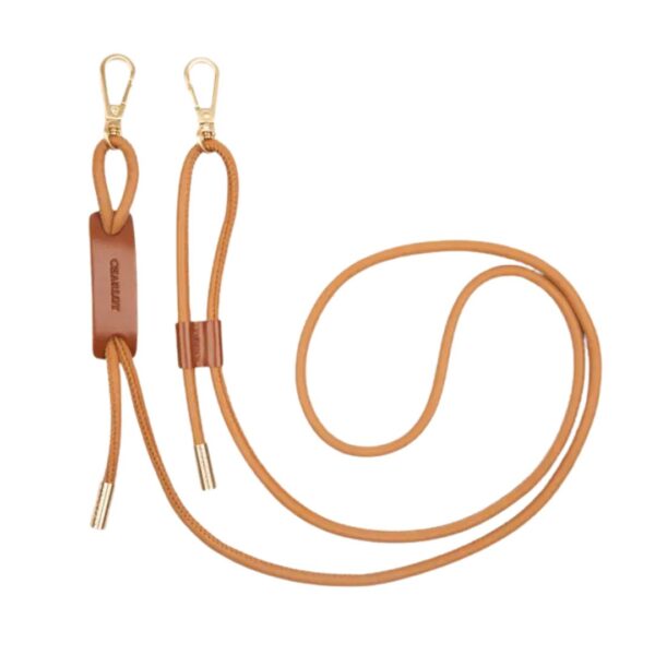 Charlot Paris Noga Honey Italian Leather Phone Strap – handcrafted premium leather crossbody strap