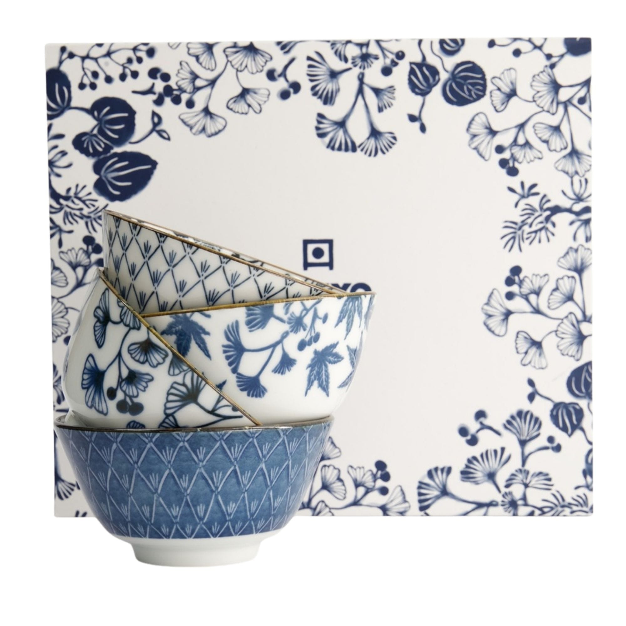 “Flora Japonica Japanese bowls with botanical designs.
