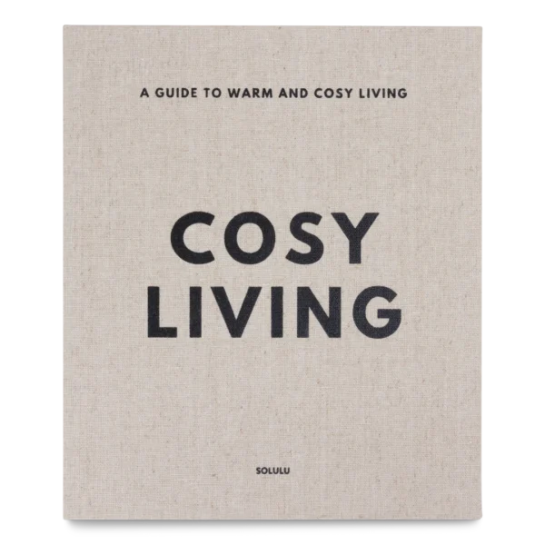 Cosy Living stylish coffee table book with hidden storage – linen cover in neutral tones for elegant home organization.