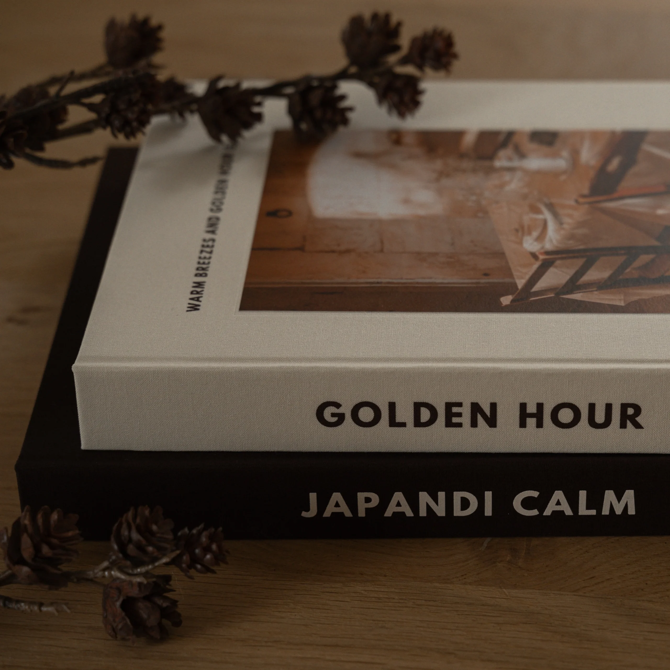 Japandi Calm – Large Coffee Table Book with Hidden Storage