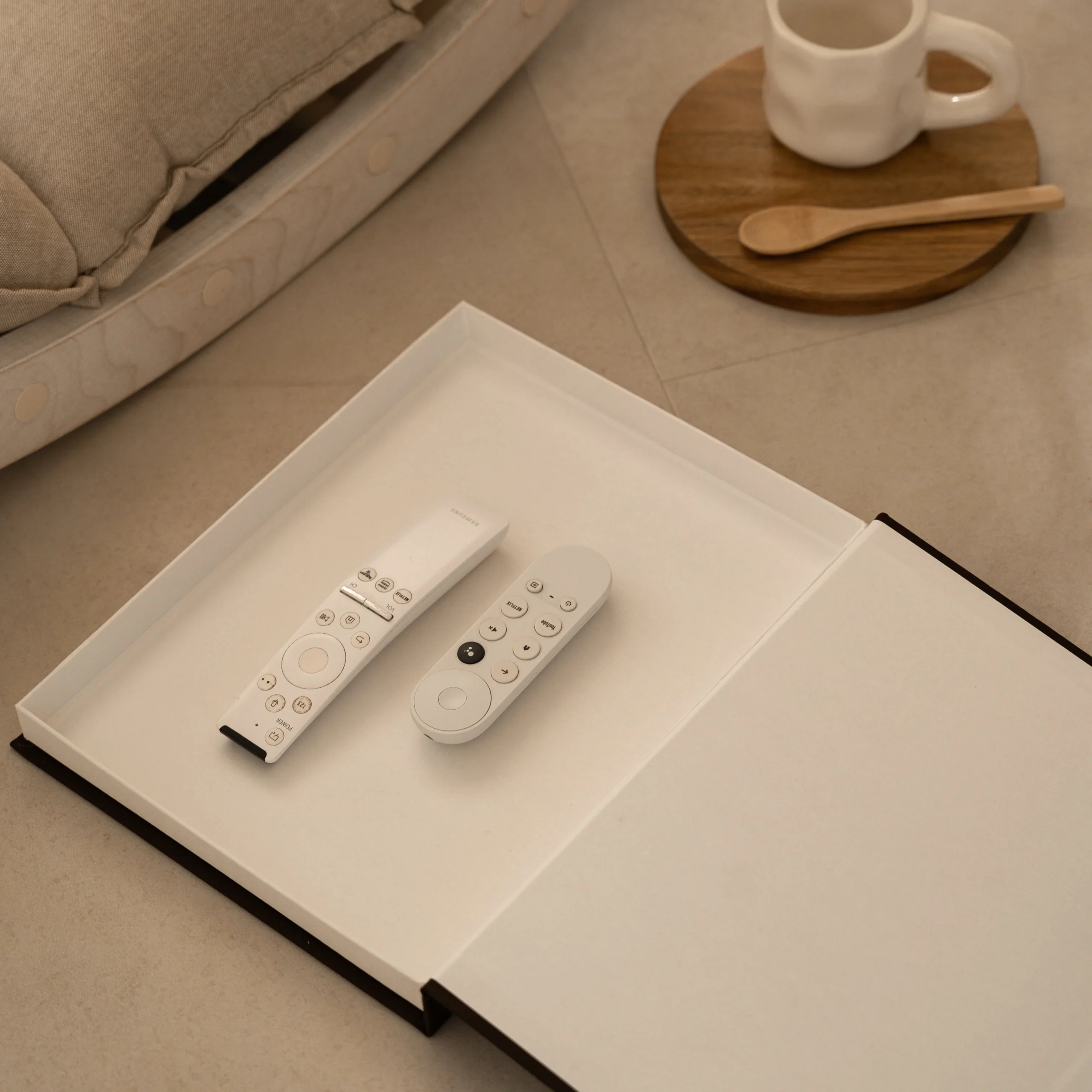 Japandi Calm – Large Coffee Table Book with Hidden Storage