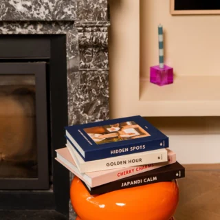 Cotton Storage Book – Cherry Charms (L) for Coffee Tables