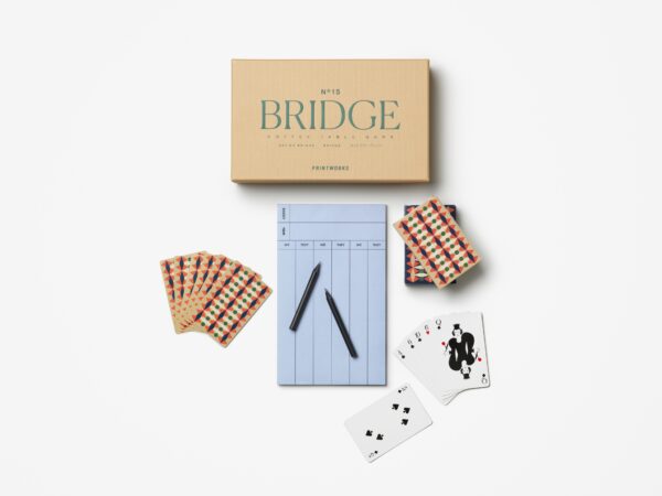 Bridge card set with elegant graphics and wooden pencils – Coffee Table Game