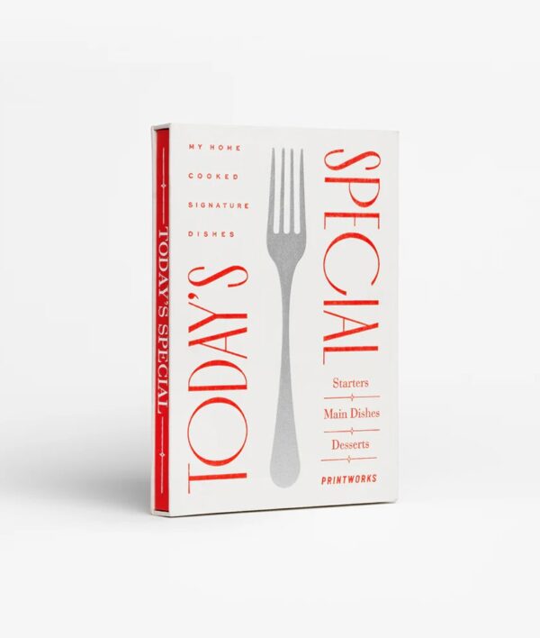 Today’s Special Recipe Journal by PRINTWORKS – red recipe book with ivory slipcase