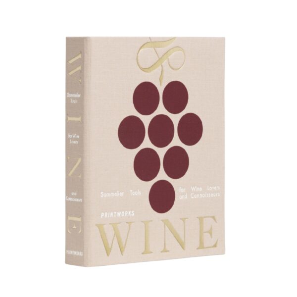 Wine tools set in beige and red book-style box – elegant stainless steel wine accessories