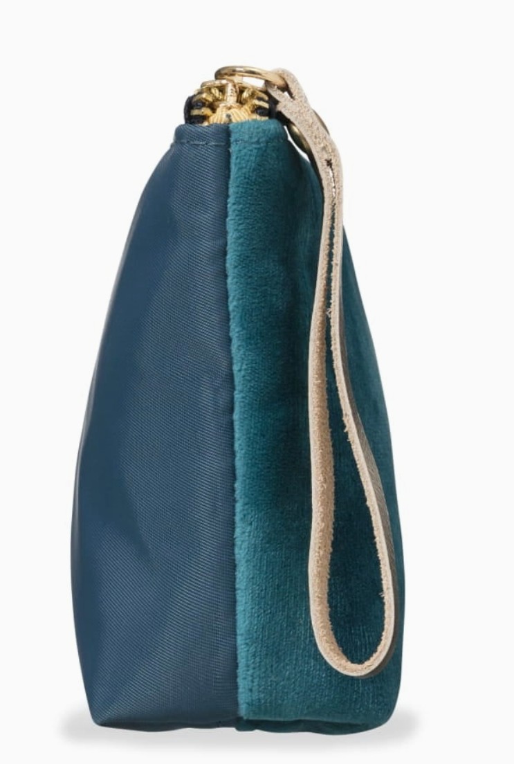 Etui goldfinch petrol bien moves zijkant