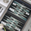 Beautiful backgammon game in coffee table edition of Printworks
