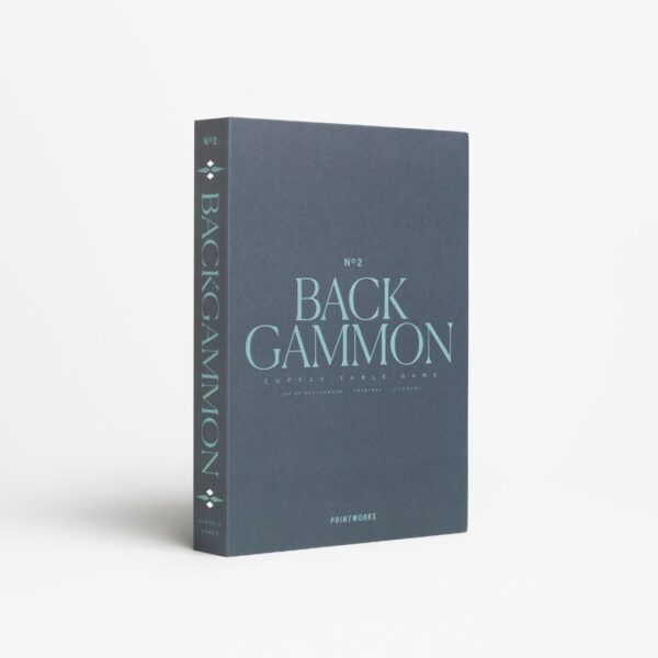 Backgammon Coffee Table Game – elegant grey and blue luxury board game