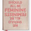 Metallic rose-gold feminist embroidered notebook with the quote “We should all be feminists” – Fancy the Pancy