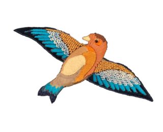 Velvet Pouch – Petrol Goldfinch – Limited Edition by BIEN