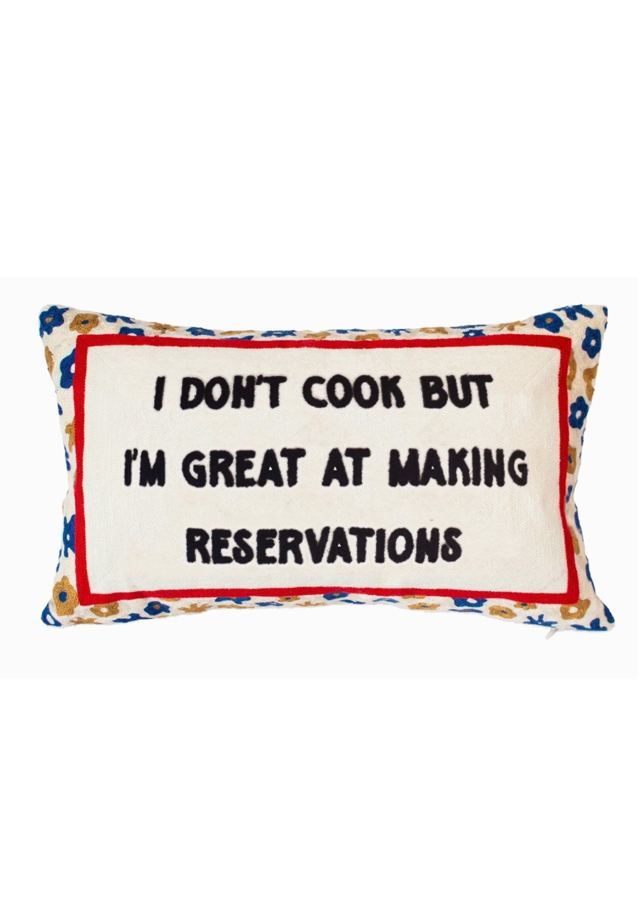 Funny kitchen cushion I don't cook but I am great at making reservations pillow 1800 pixels