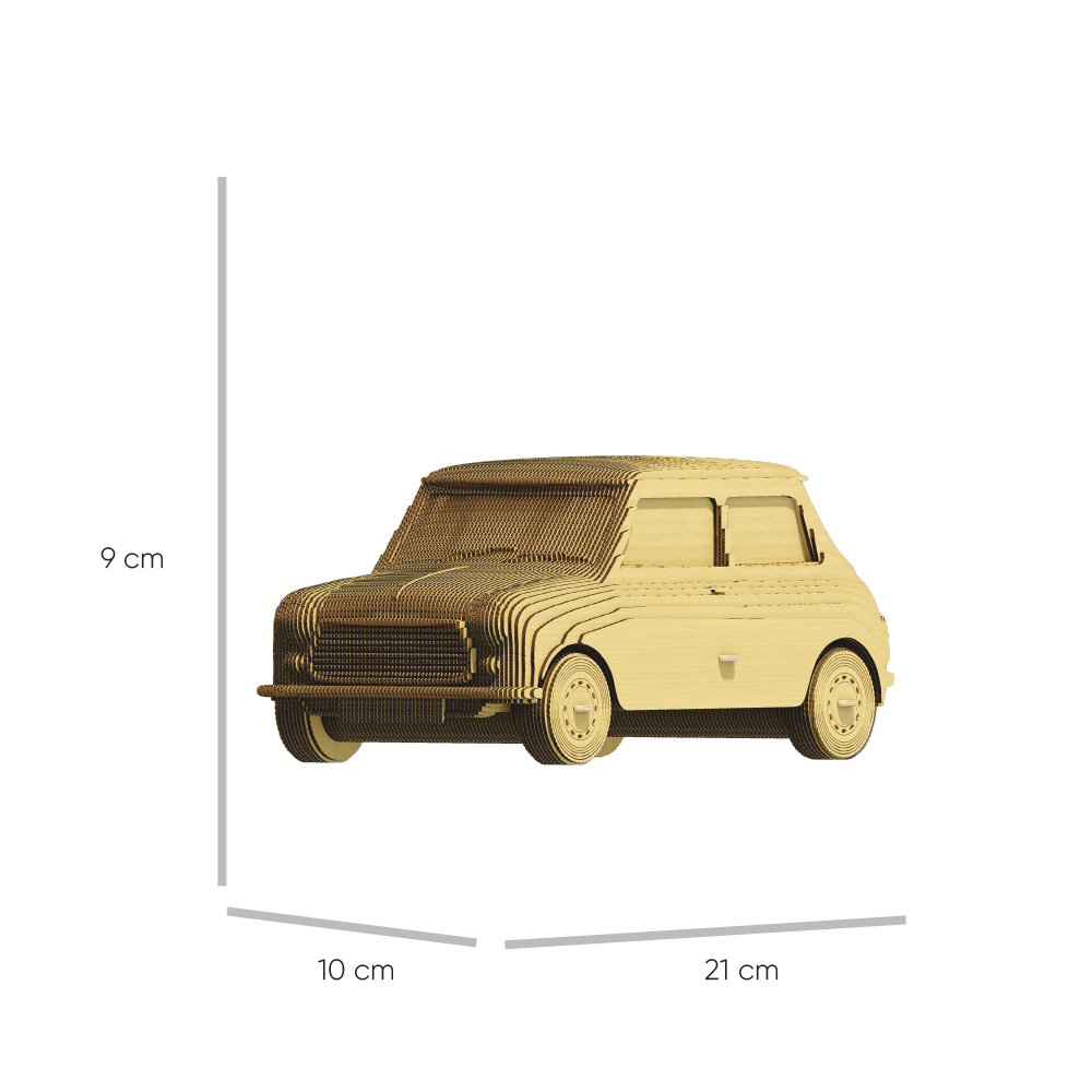 Cartonic Mini Cooper 3D puzzle made from eco-cardboard.