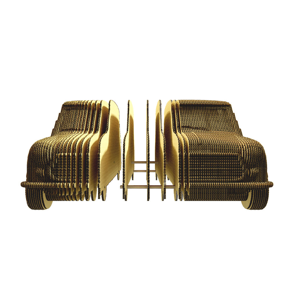 Cartonic Mini Cooper 3D puzzle made from eco-cardboard.