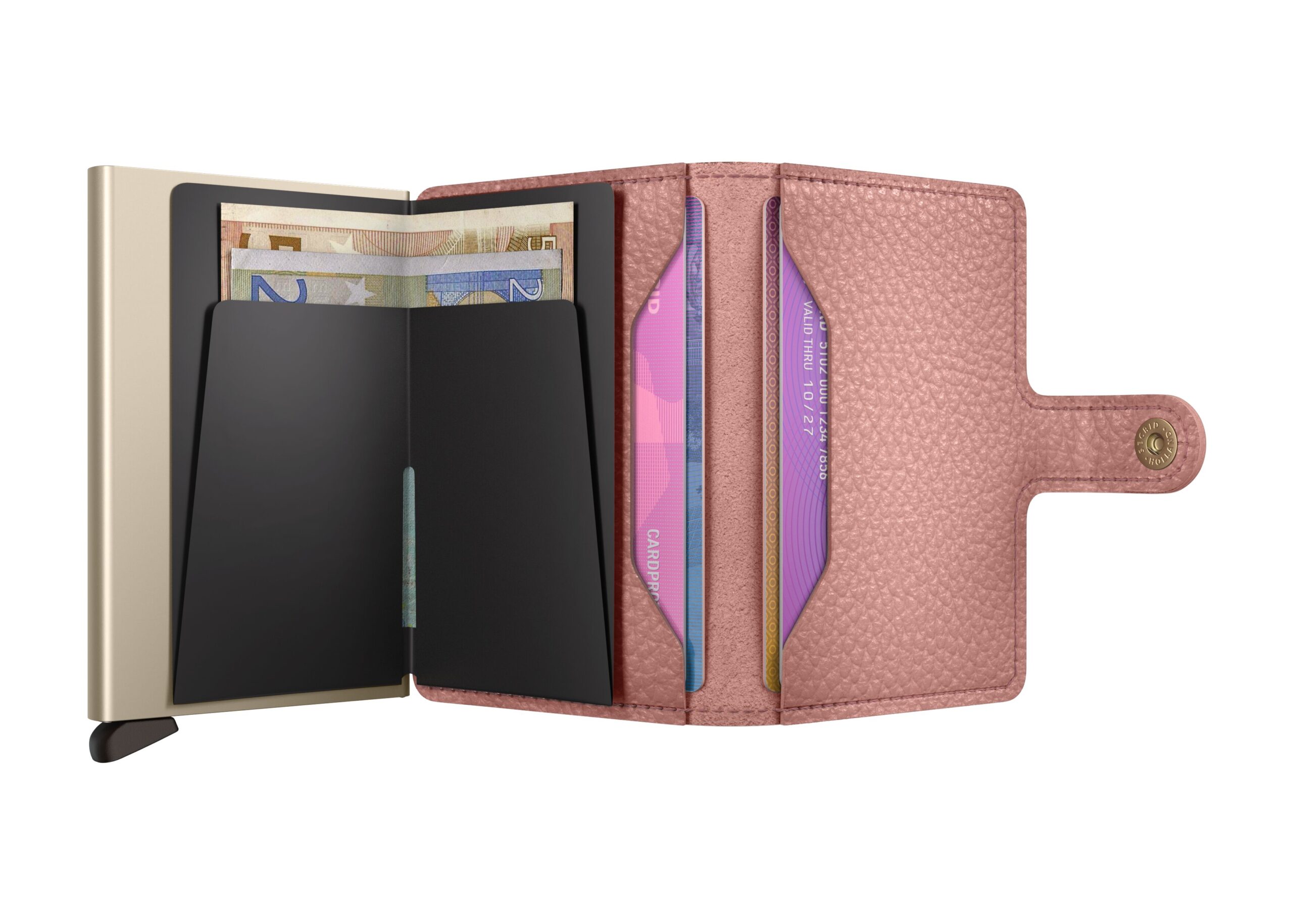 Secrid Miniwallet Pebble Rose with RFID protection. Compact, elegant and surprisingly spacious — a refined everyday essential.