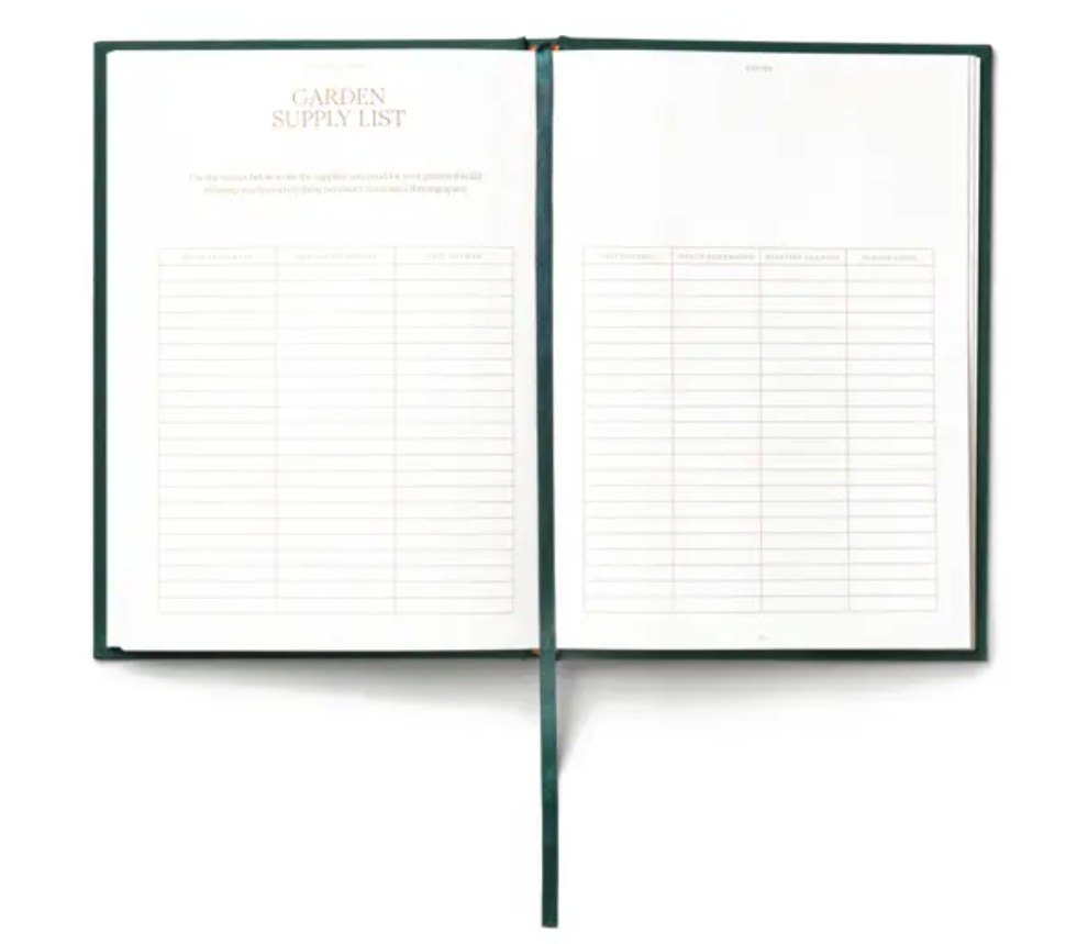The secret garden planner book from Printworks garden supply list