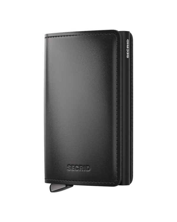Secrid Premium Slimwallet+ Black with stainless-steel button