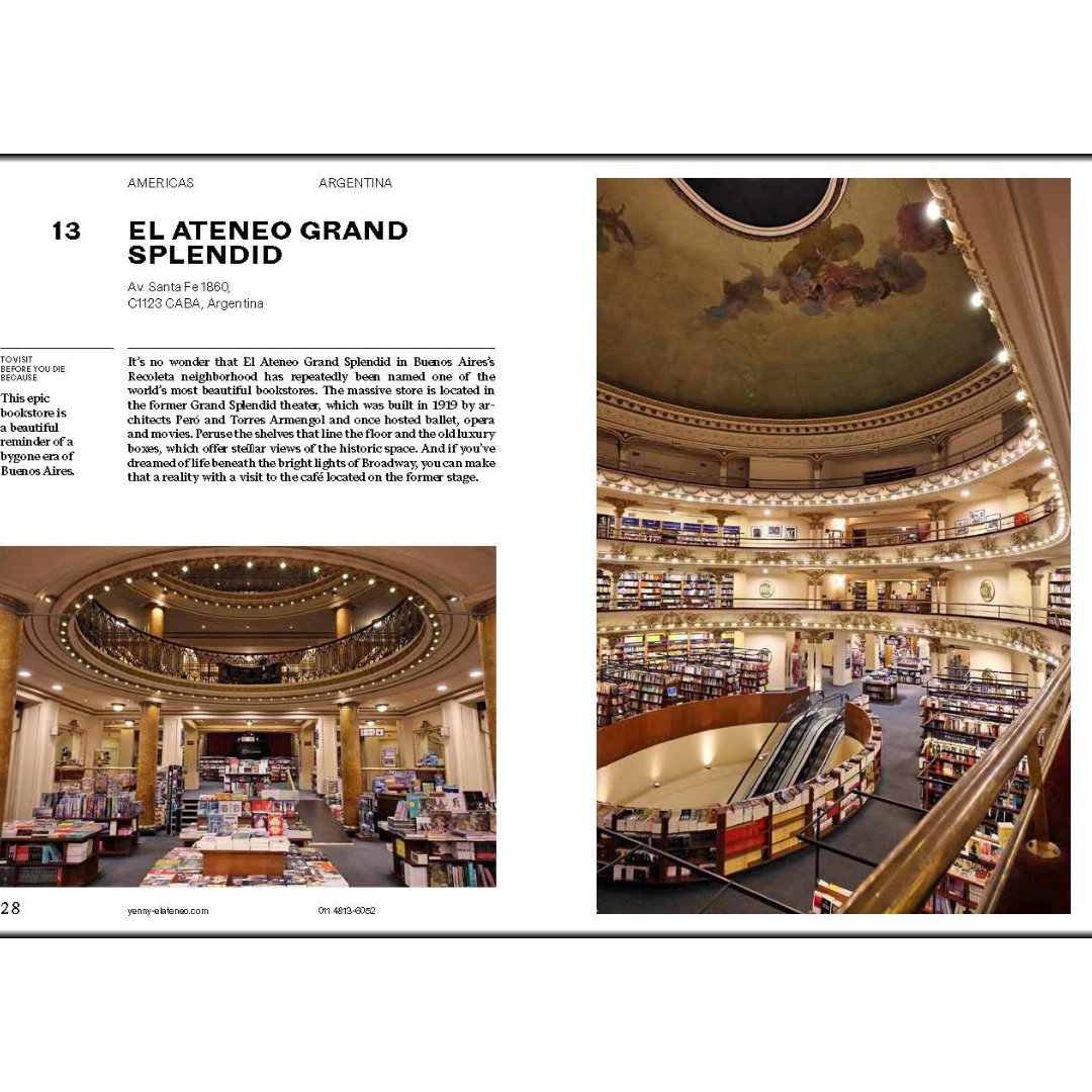 Bookstore travel coffee table book featuring iconic bookstores from around the world