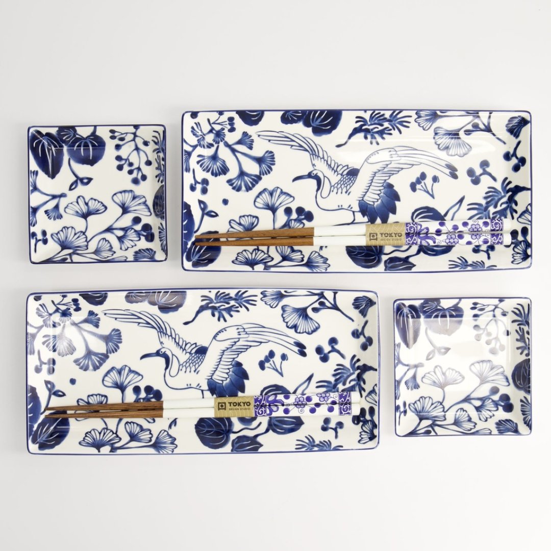Sushi Plates Set With Giftbox and Chopsticks – Tokyo Design