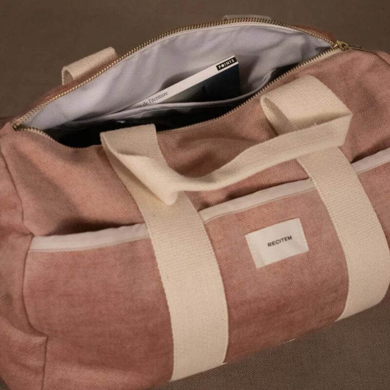 Weekend travel bag Flora by Recitem, old rose