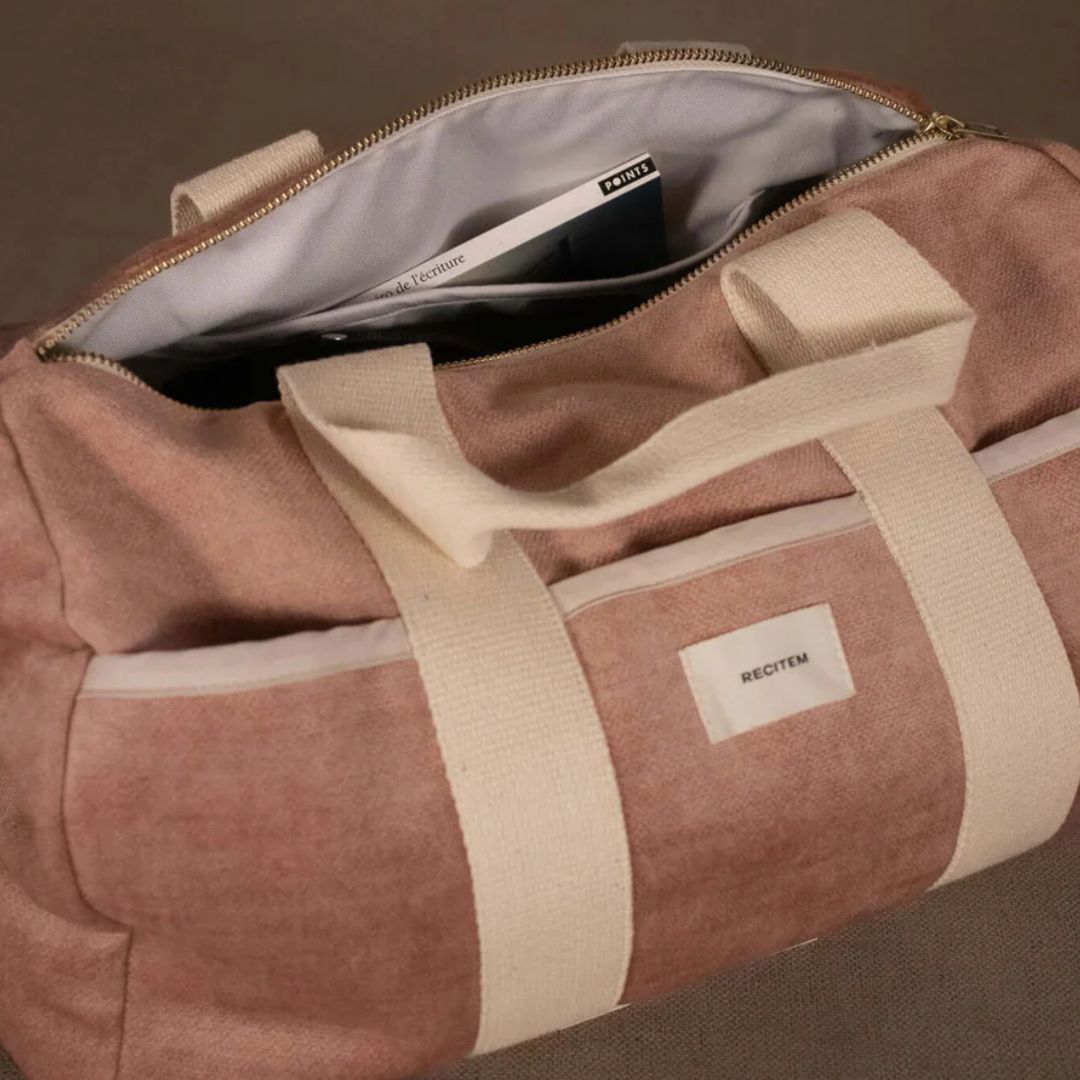 Weekend travel bag Flora by Recitem, old rose