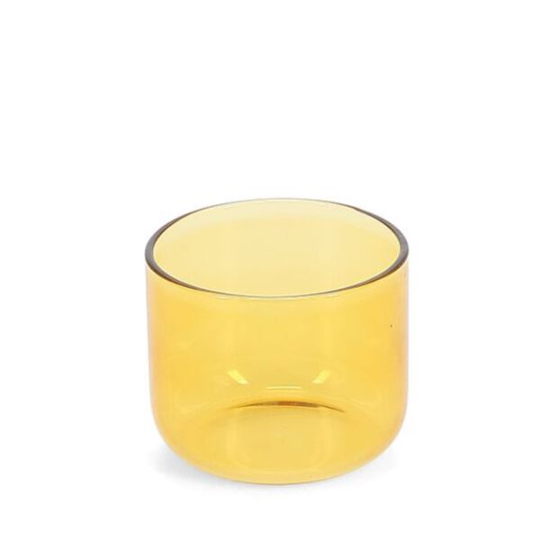 Yellow drinking glasses set of 4 ONA Fizz 29cl with bubble texture