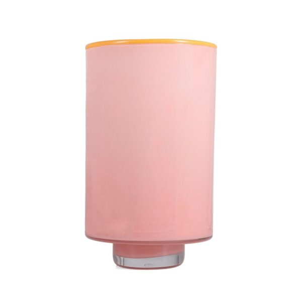 Blush pink glass vase 26cm Milo modern cylindrical design