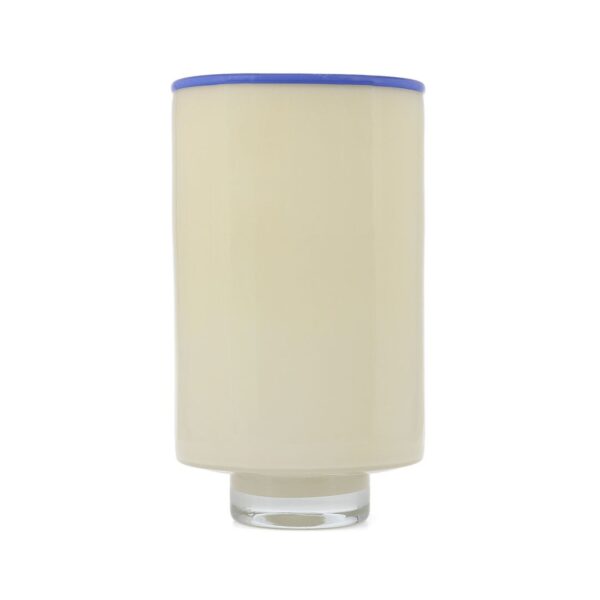 Cream white glass vase 26cm Milo cylindrical modern design