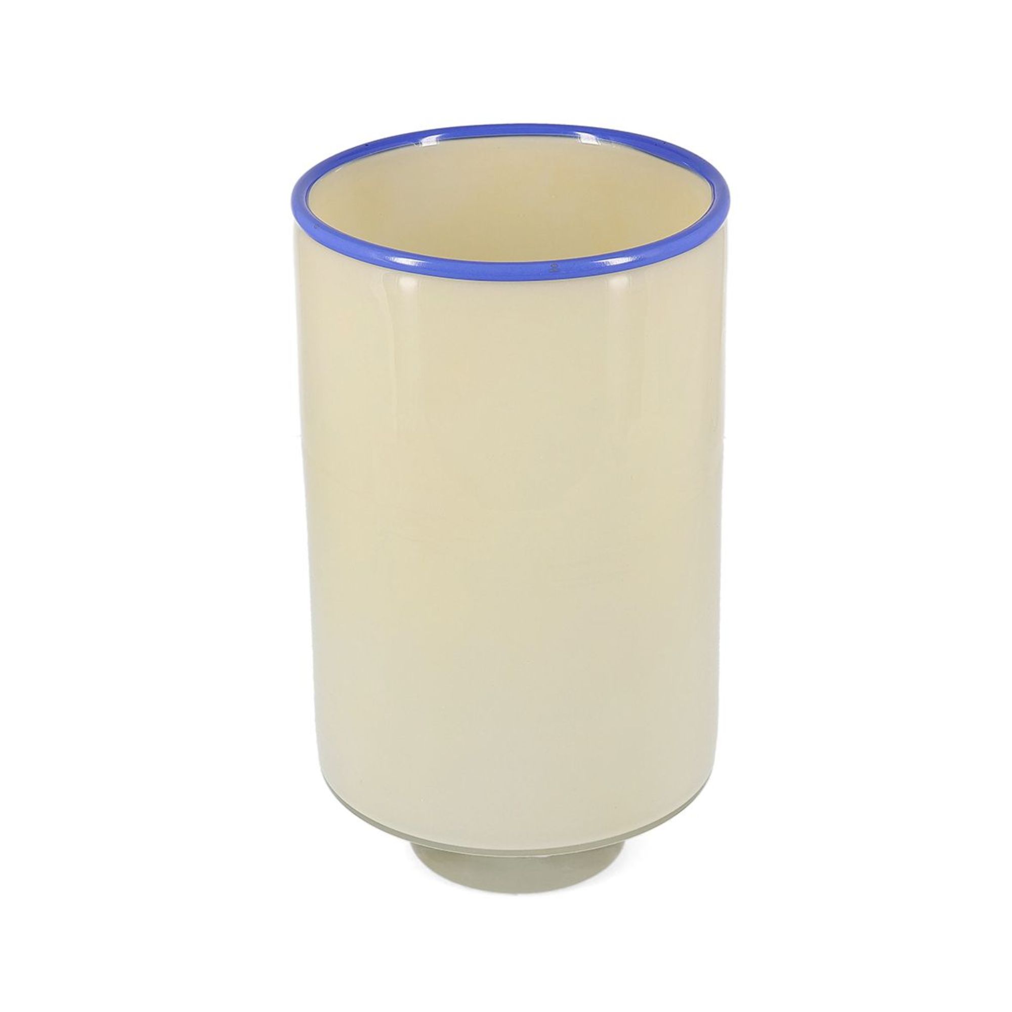 Cream white glass vase 26cm Milo cylindrical modern design