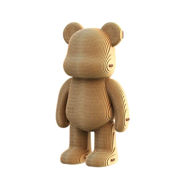 Arty Bear 3D cardboard puzzle by Cartonic assembled as layered teddy bear sculpture