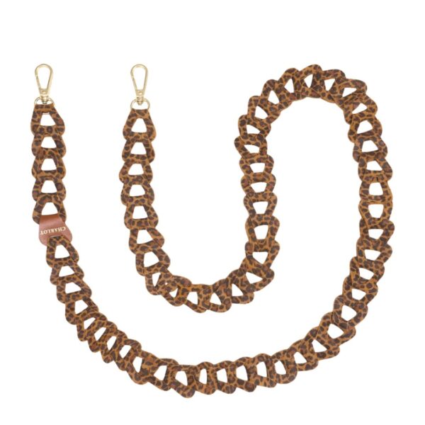 Interwoven leather phone strap handmade in France