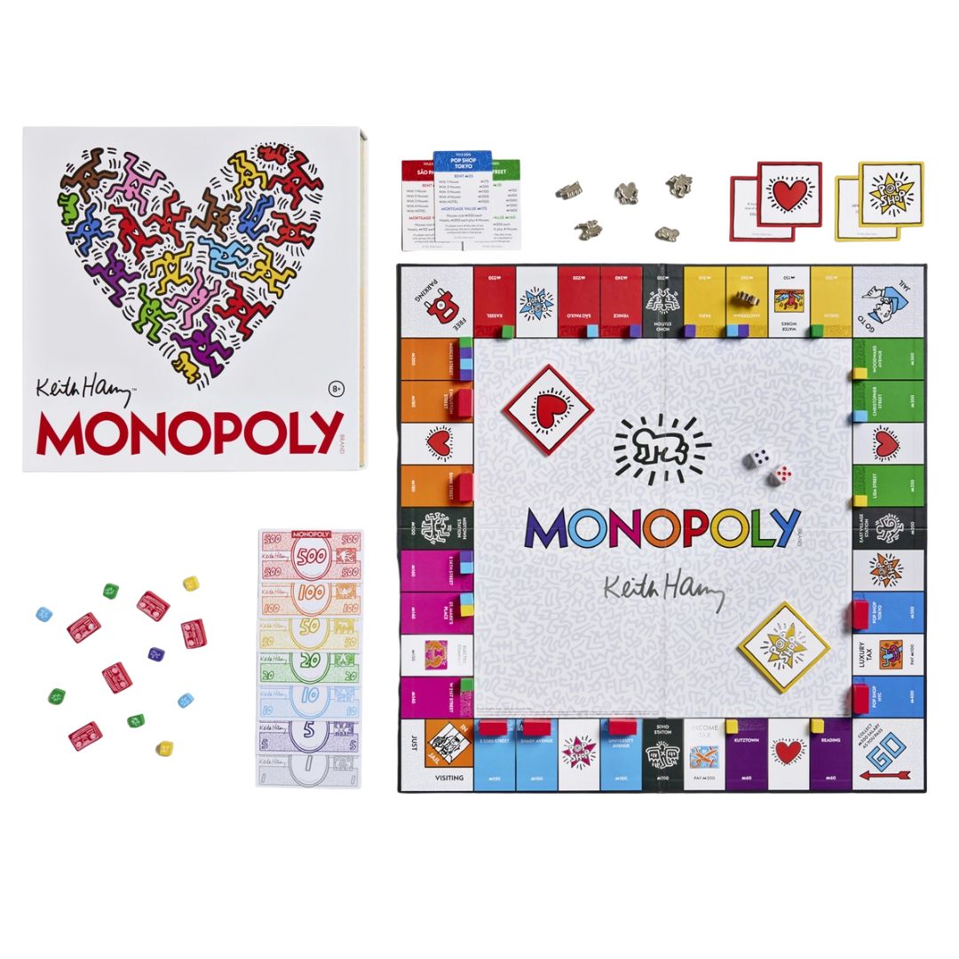 Keith Haring Monopoly 40th Anniversary Limited Edition. A collectible art-inspired board game with metal tokens and premium display box.