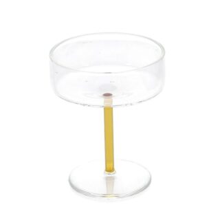 Champagne Glasses Yellow Fizz - Set/2