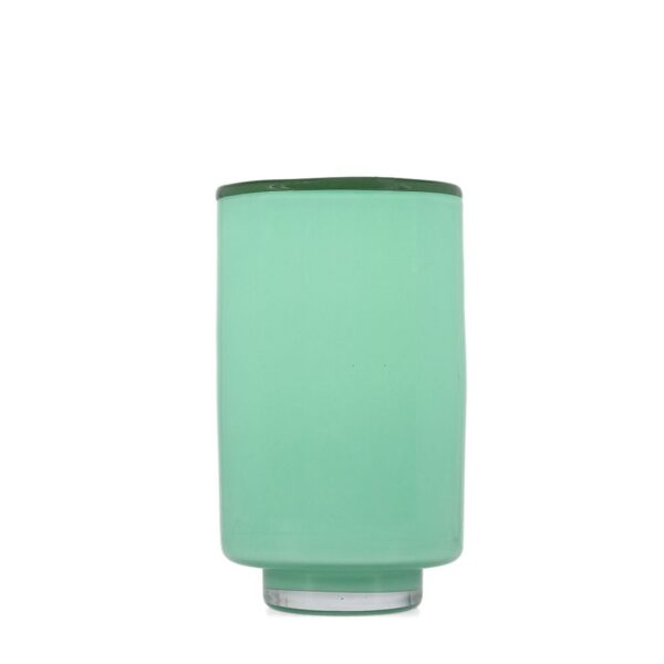 Green glass vase 21cm Milo pistachio modern design