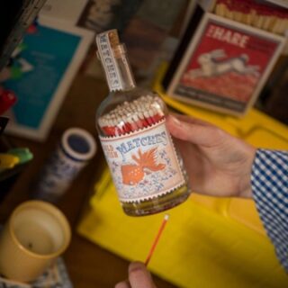 Goldfish Stamp Matches Bottle - Archivist