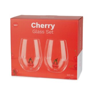 Glass set Botanical Cherry x2 - Balvi