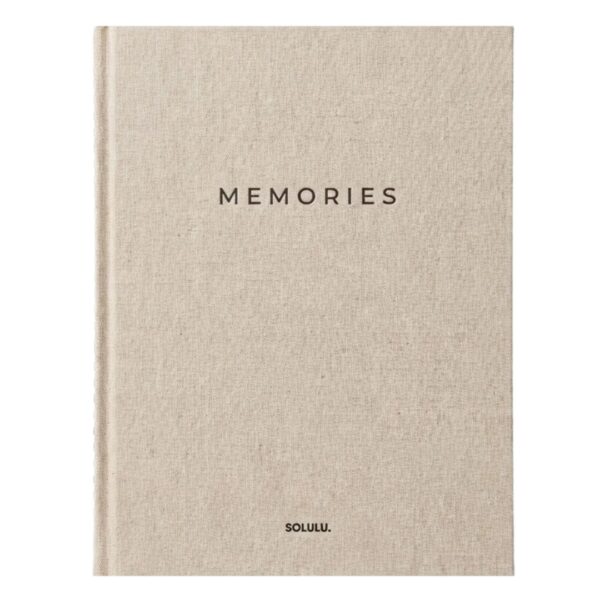 memory storage book beige linen Memories hidden storage keepsakes