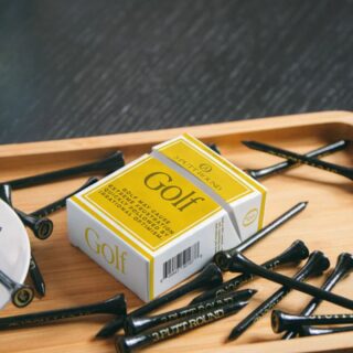 Gold Golf Tees Pack – “Golf Addiction”