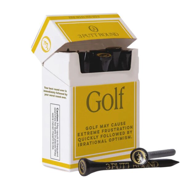 gold golf tees pack bamboo tees gift cigarette pack design