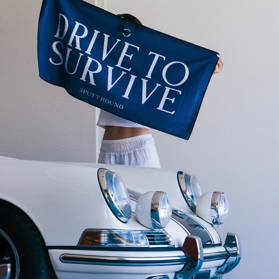 Golf Towel – “Drive to Survive” Tour Towel