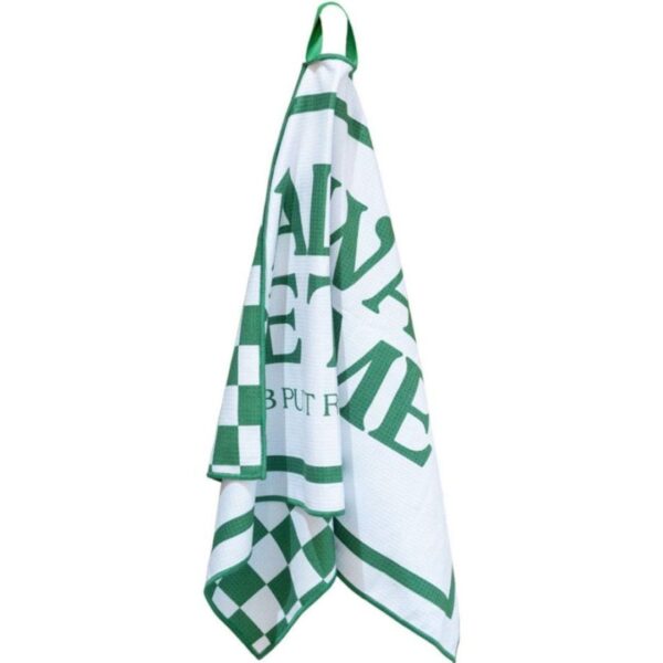 golf towel microfiber tee time design checkered pattern