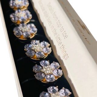 Soft Purple Flower Button Charms