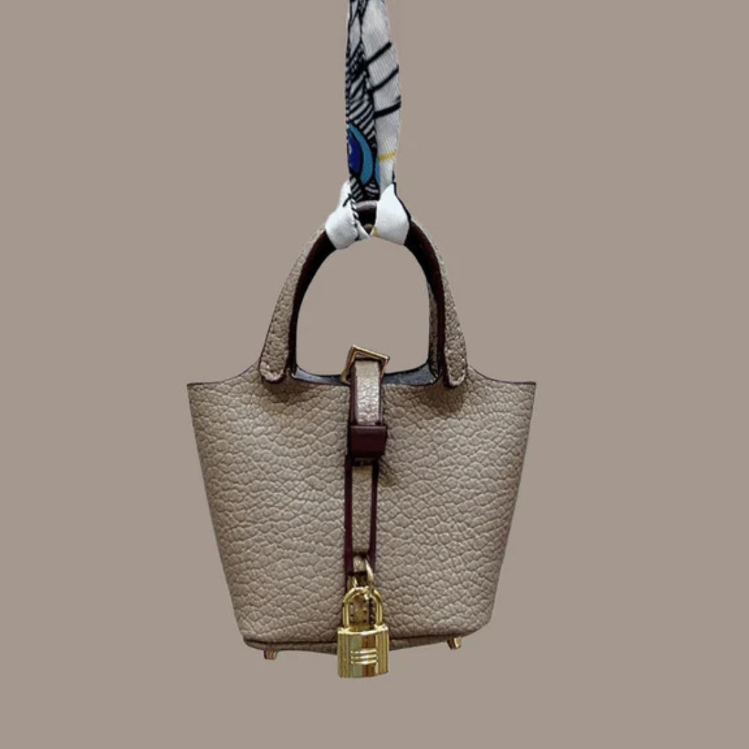 khaki handbag charm luxury accessory