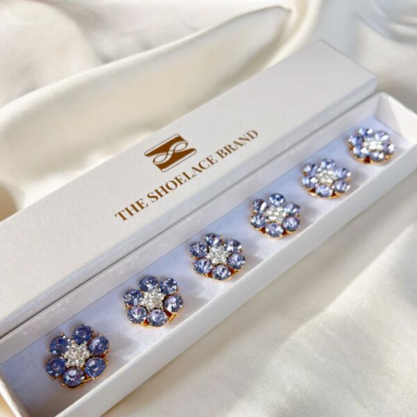 Soft Purple Flower Button Charms