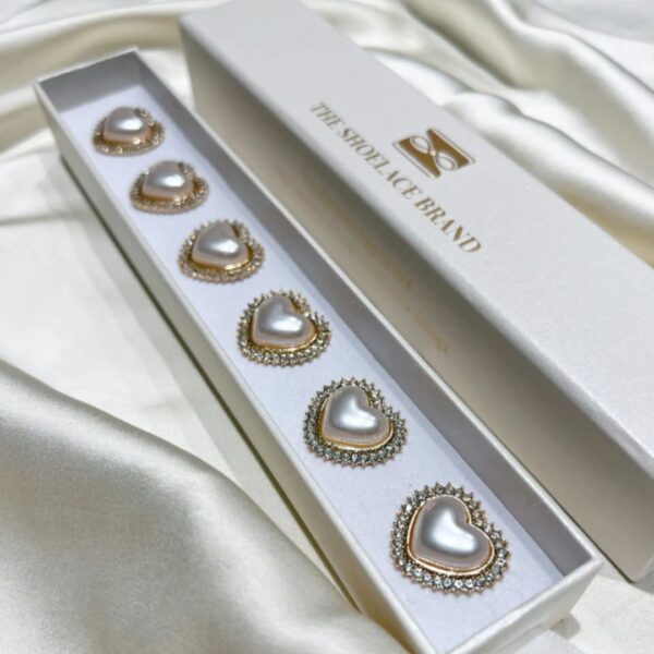 Kickan – Pearl Heart Button Charms