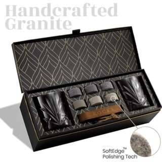 R.O.C.K.S. Whisky Stones – The Connoisseur’s Set & Signature Palm Glasses